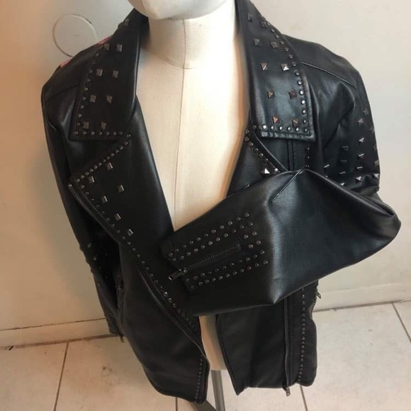 UO Silence + Noise Faux Leather Embroidered jacket - Picture 3 of 7